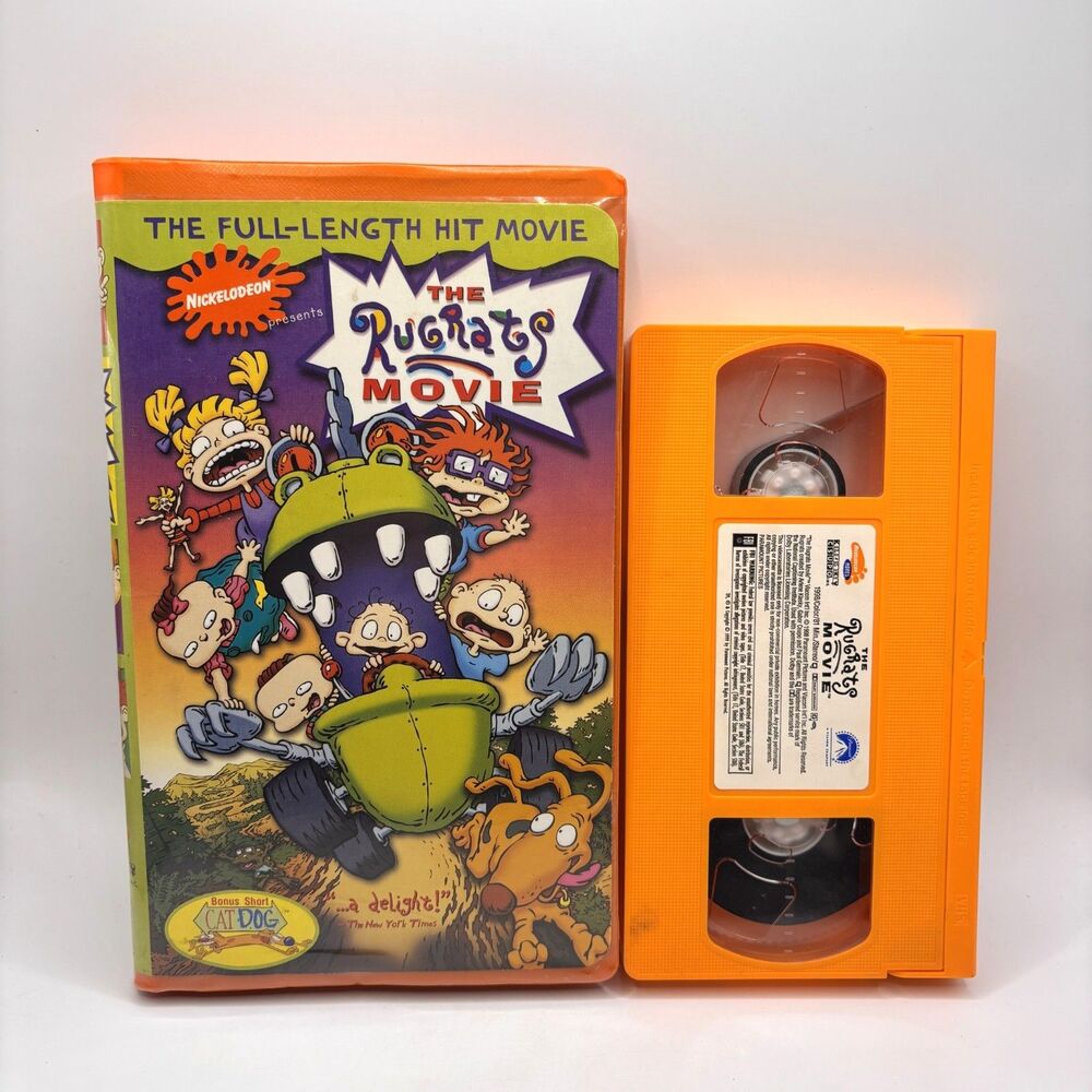 The Rugrats Movie VHS 1998 Nickelodeon Orange Tape Clamshell Case